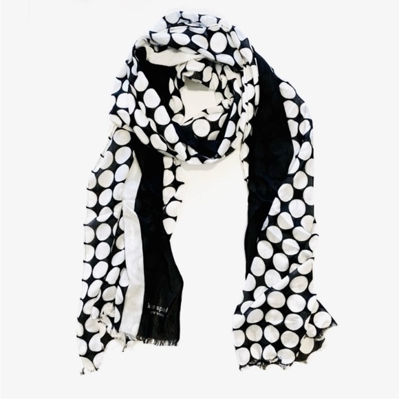 Kate Spade Dancefloor Oblong Polka Dot Scarf NWT - Picture 2 of 8